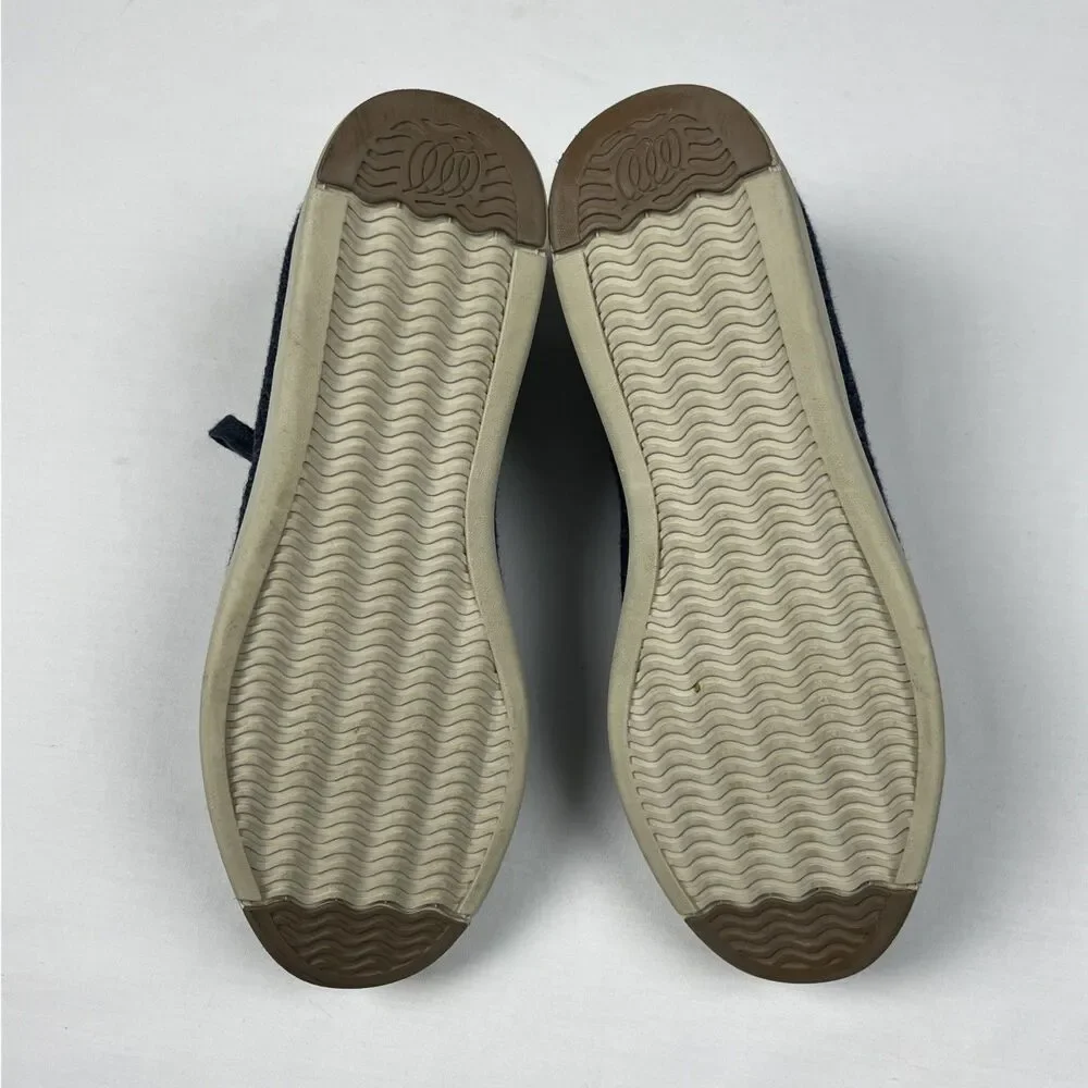 Woolloomooloo‎ EUC Darwin Sneakers Womens 37 Navy Blue Merino Wool Lace Up